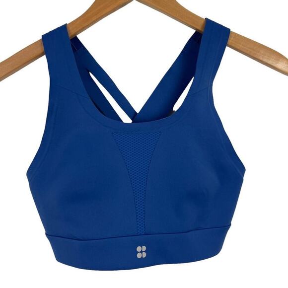 Sweaty Betty Blue All Train Sports Bra SB4731 Size 32C - Picture 3 of 11